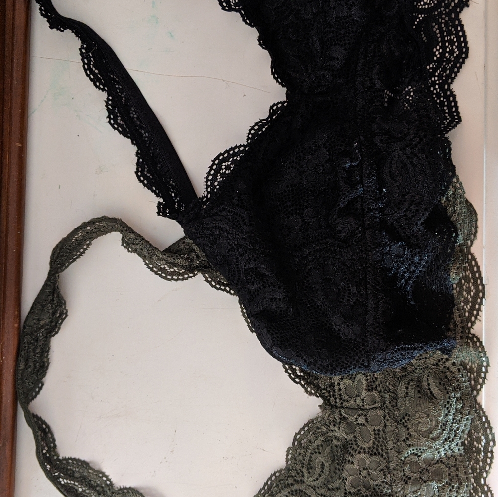 two halter neck bralettes